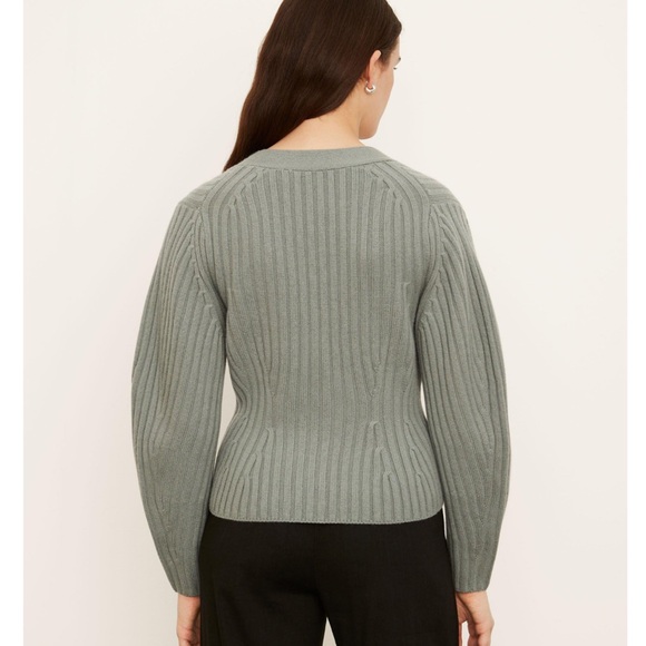 Vince Poet Sleeve Merino-Cashmere Cardigan - Picture 2 of 5